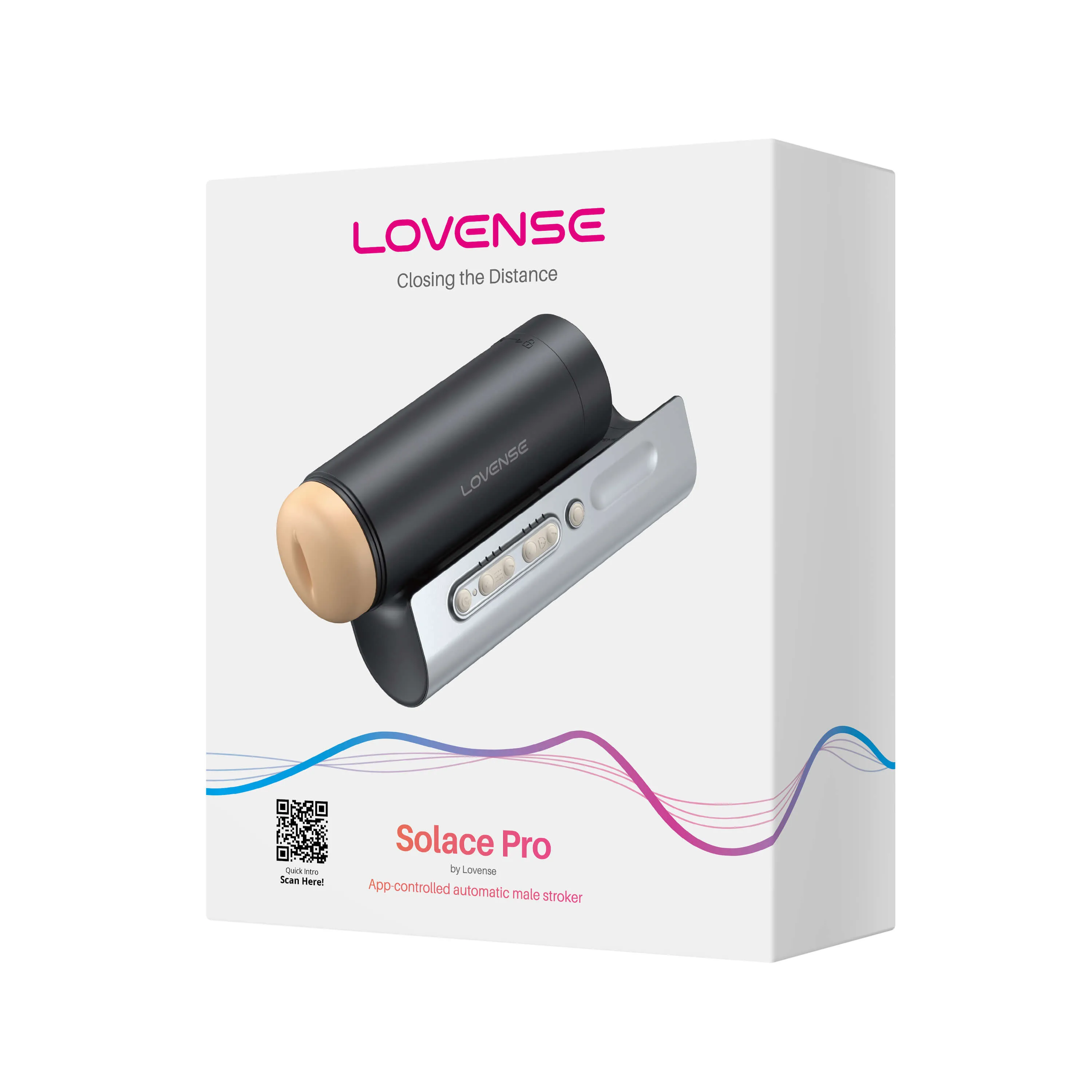Lovense Solace Pro - Automatyczny masturbator z wibracją, Przezroczysty, 23.2 cm