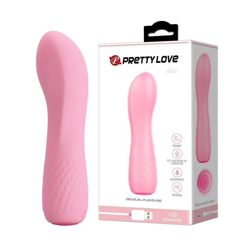 Вибратор Pretty Love Alice, 11,9 см (светло-розовый)