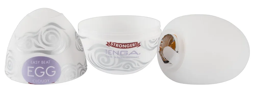 Tenga Egg Hard Boiled Cloudy - Masturbator jajko, Biały, 7 cm