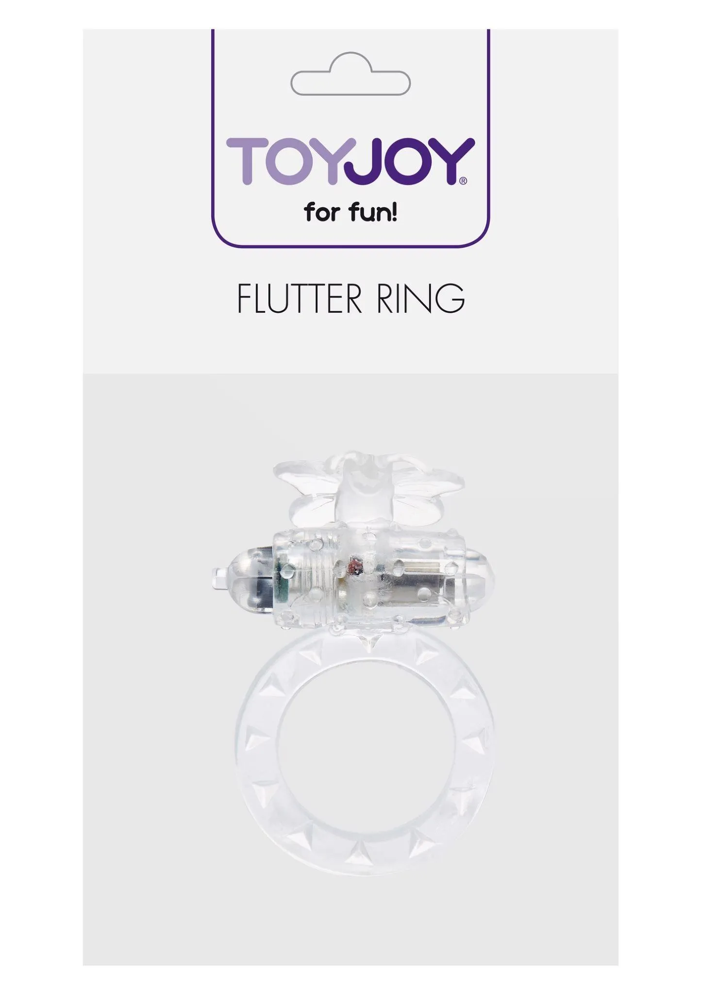 TOYJOY Flutter Ring - Pierścień wibracyjny, Przezroczysty, 7.5 cm