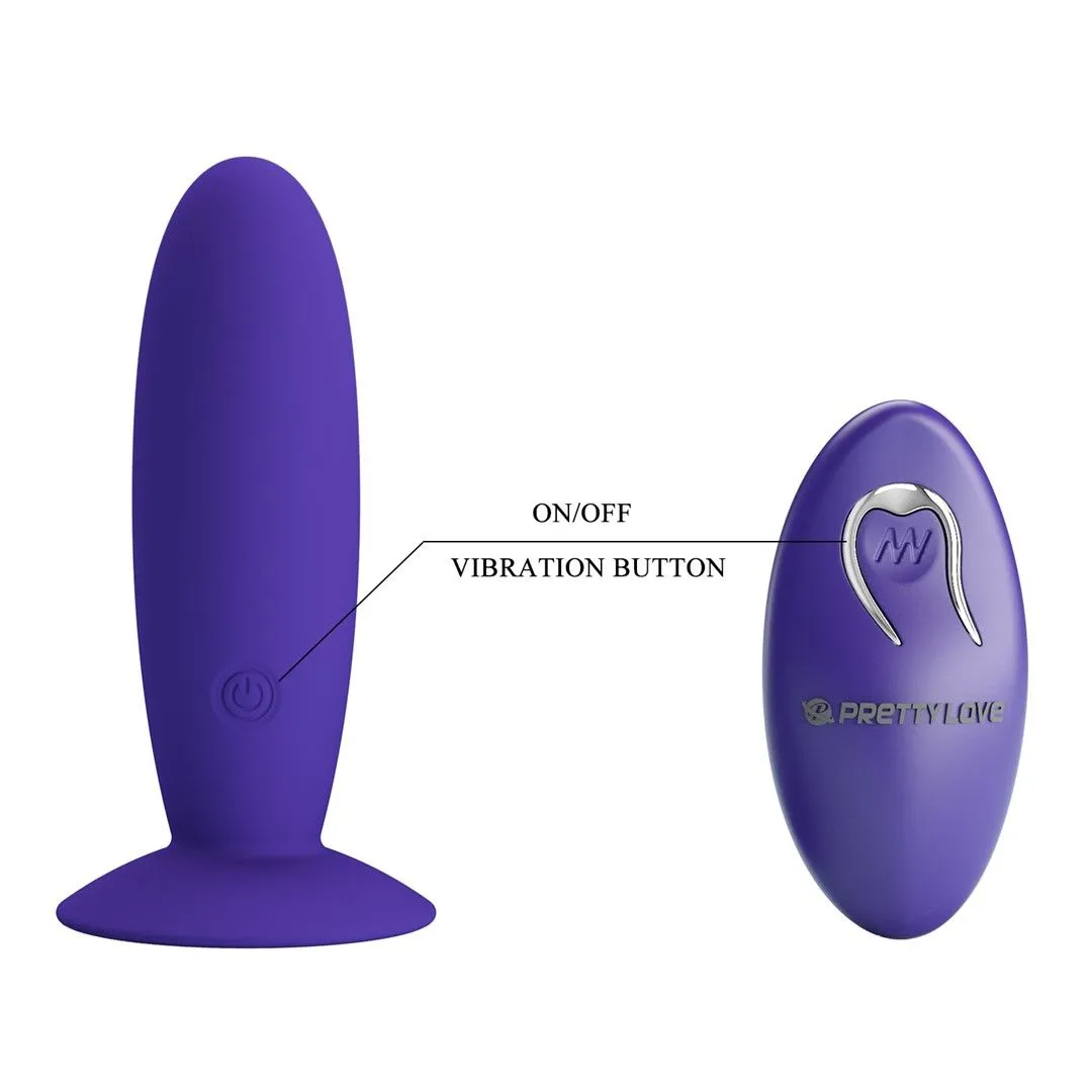 Анальна пробка Pretty Love Remote Control Vibrating Plug Youth, 11 см (фіолетовий)
