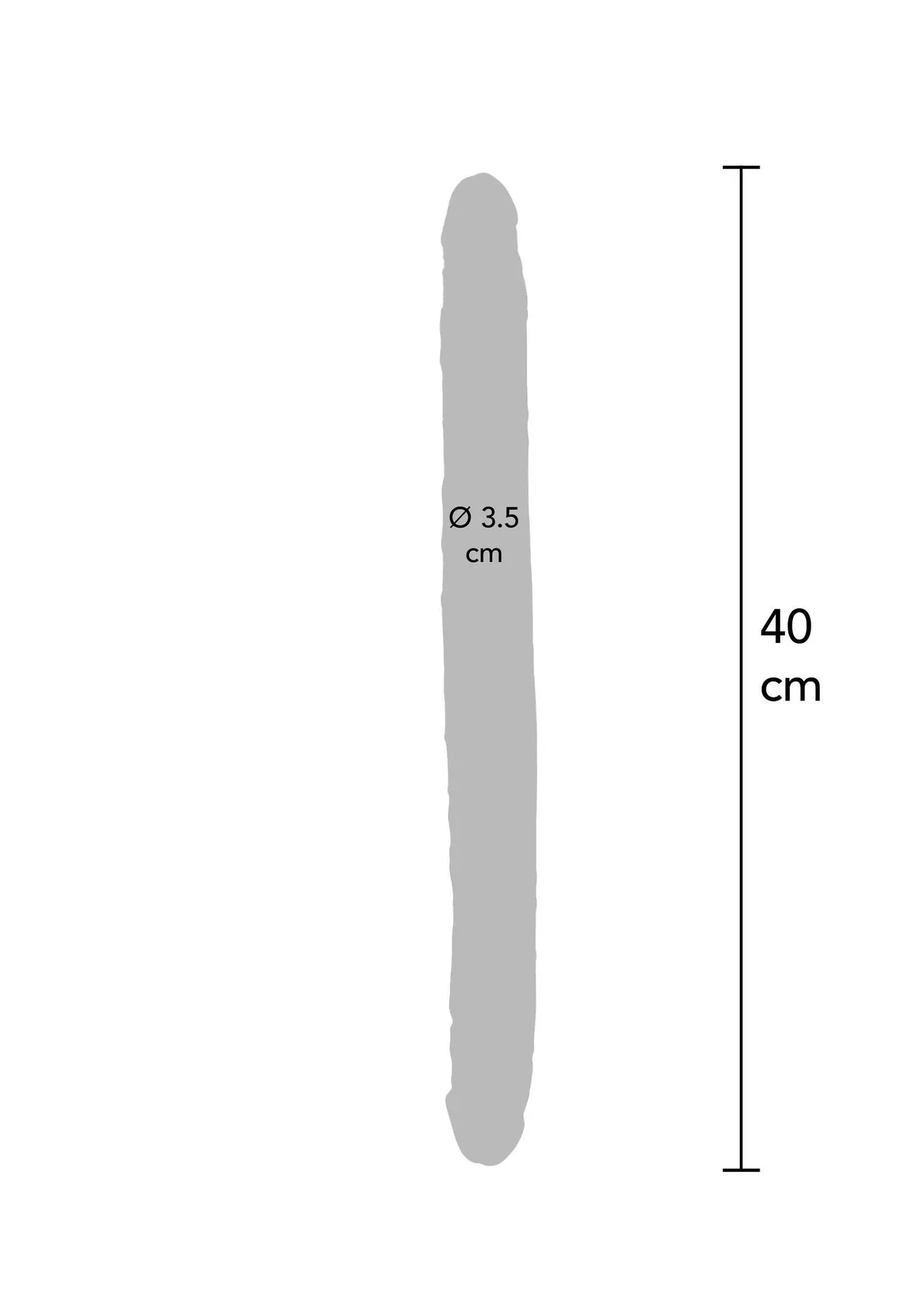TOYJOY Get Real Double Dong 16 inch - Dwustronny dildo B, W kolorze cielistym, 40 cm