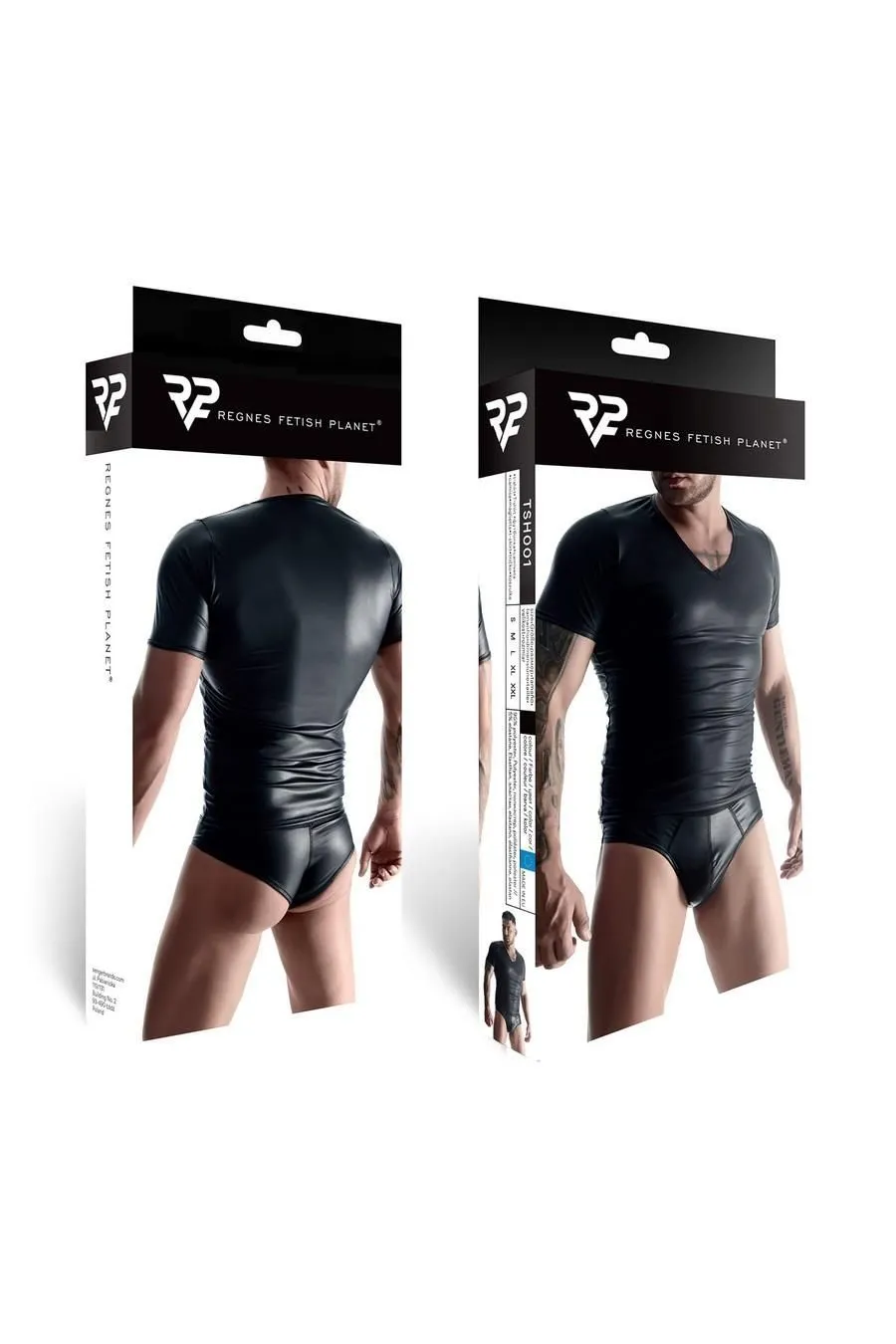 Футболка Regnes Fetish Planet wetlook, S (черный)