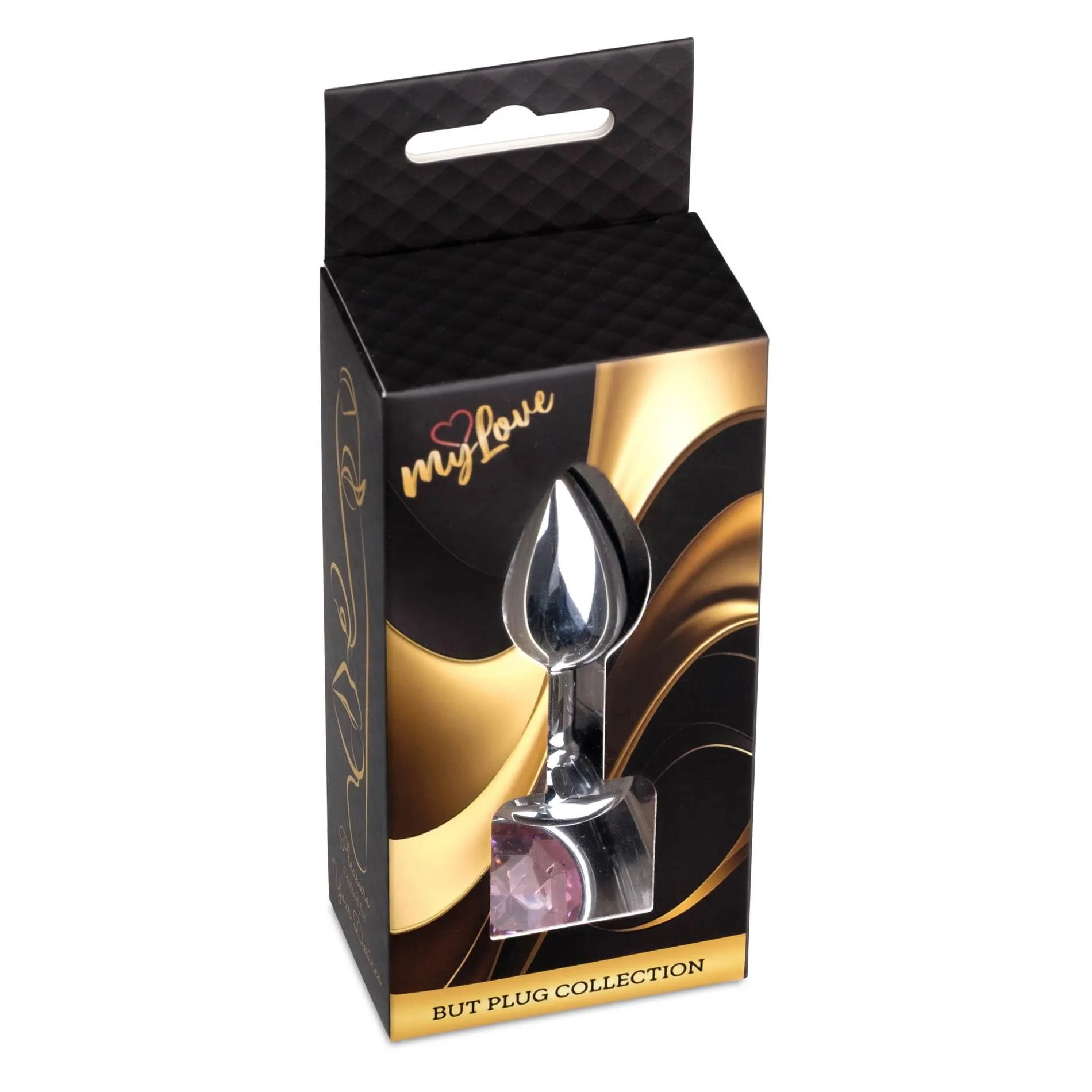Анальная пробка MyLove Toys Jewellery Silver Plug, 7 см (светло-розовый)