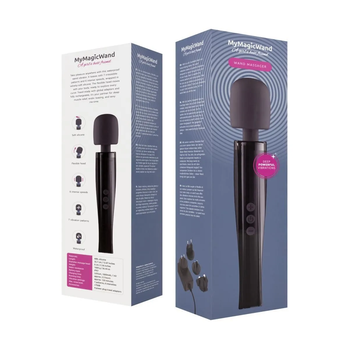 Вибромассажер EasyToys MyMagicWand, 33 см (серый)