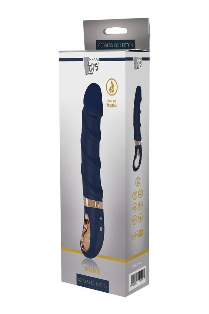 Реалистичный вибратор DreamToys Goddess Belenos, 23 см (синий)