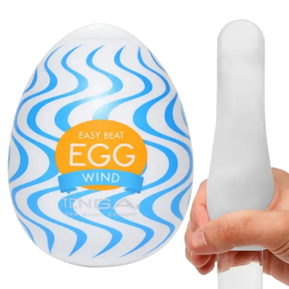 Tenga Egg Wonder Wind - Masturbator jajko, Biały, 4.9 cm