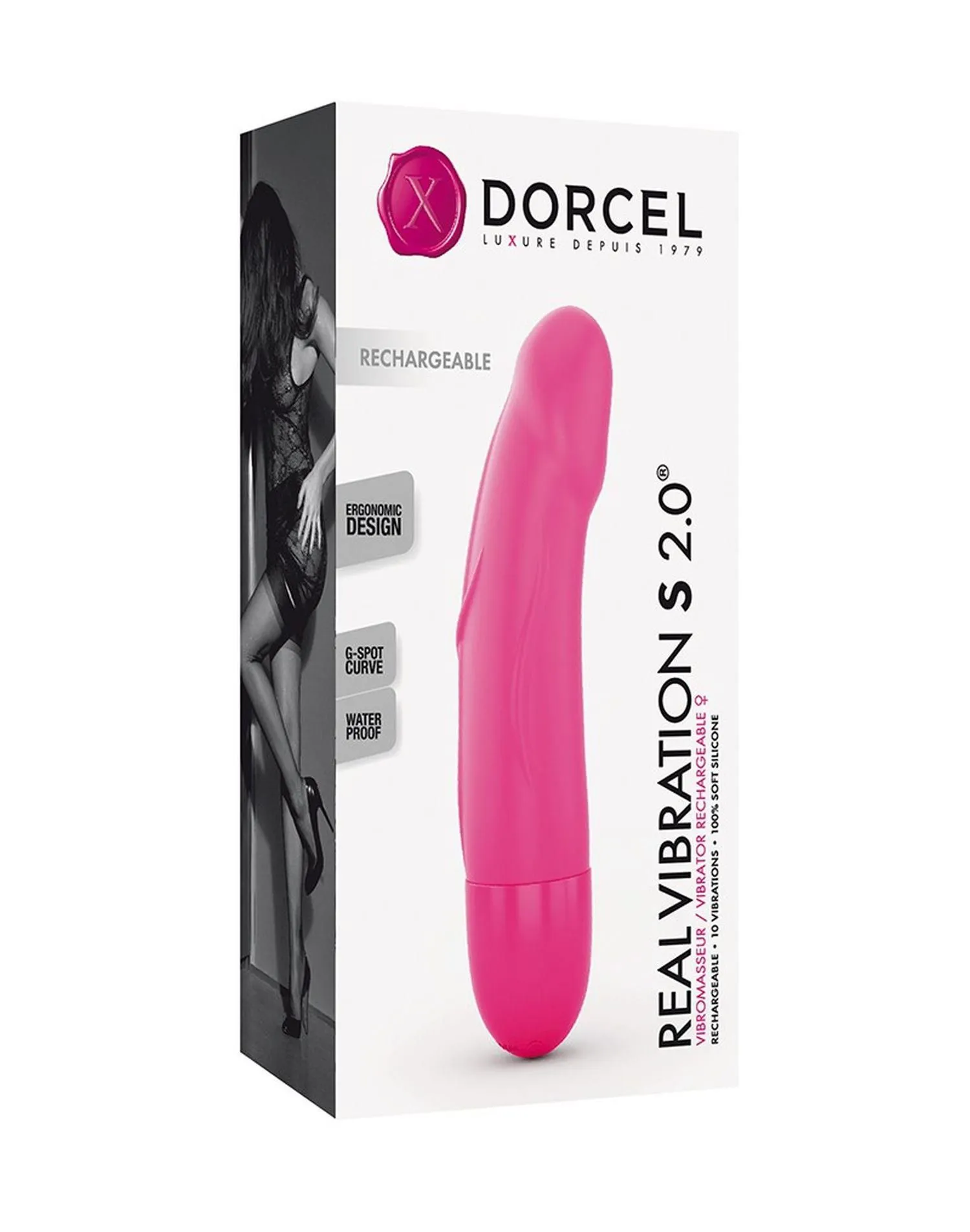 Вібратор для точки G Dorcel Real Vibration 2.0, 16 см (рожевий)