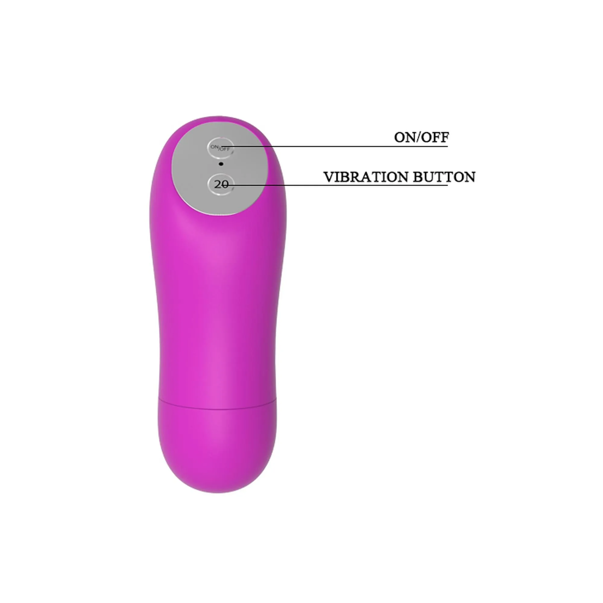 BAILE Magic X20 - Mini-wibrator, Fioletowy, 10.2 cm