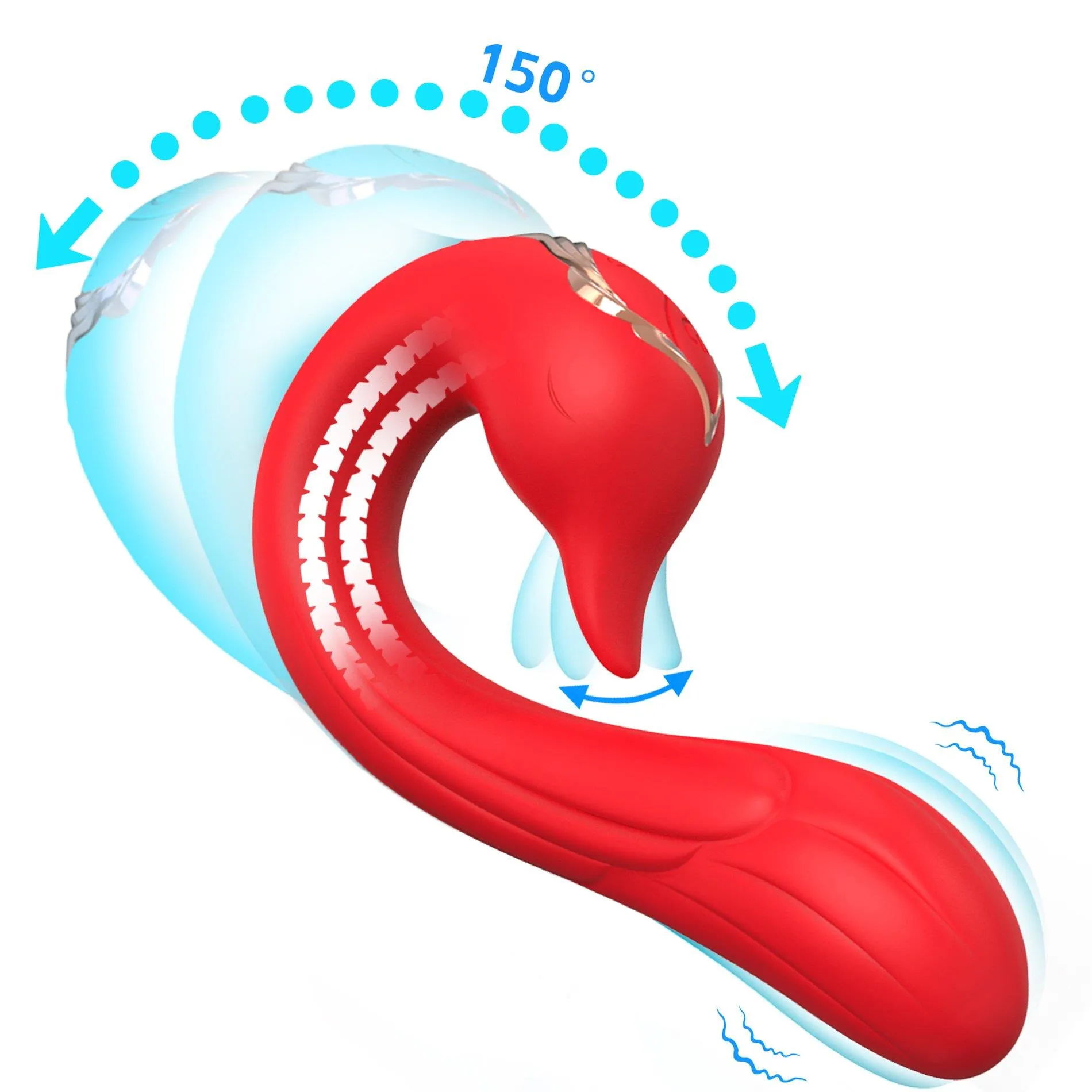 Вибратор B - Series Joy Swan Red, 16.2 см (красный)