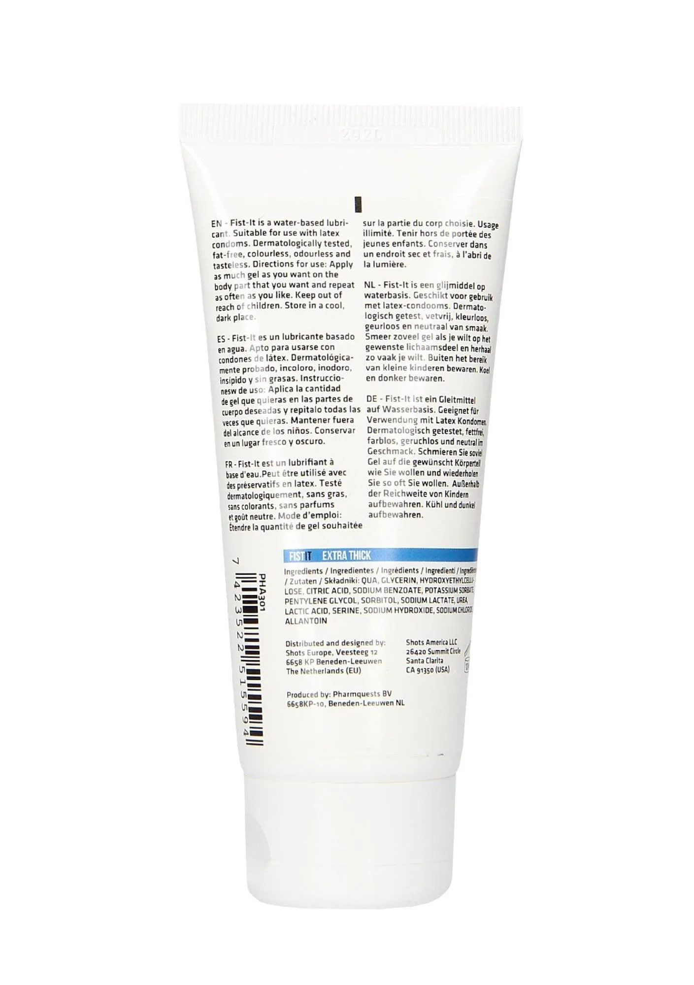 ShotsToys Fist It Extra Thick - Lubrykant na bazie wody, Bezzapachowy, 100 ml