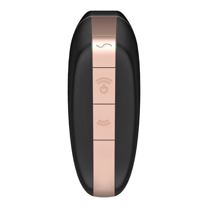 Вакуумний стимулятор клітора з вібрацією Satisfyer Love Triangle (чорний)