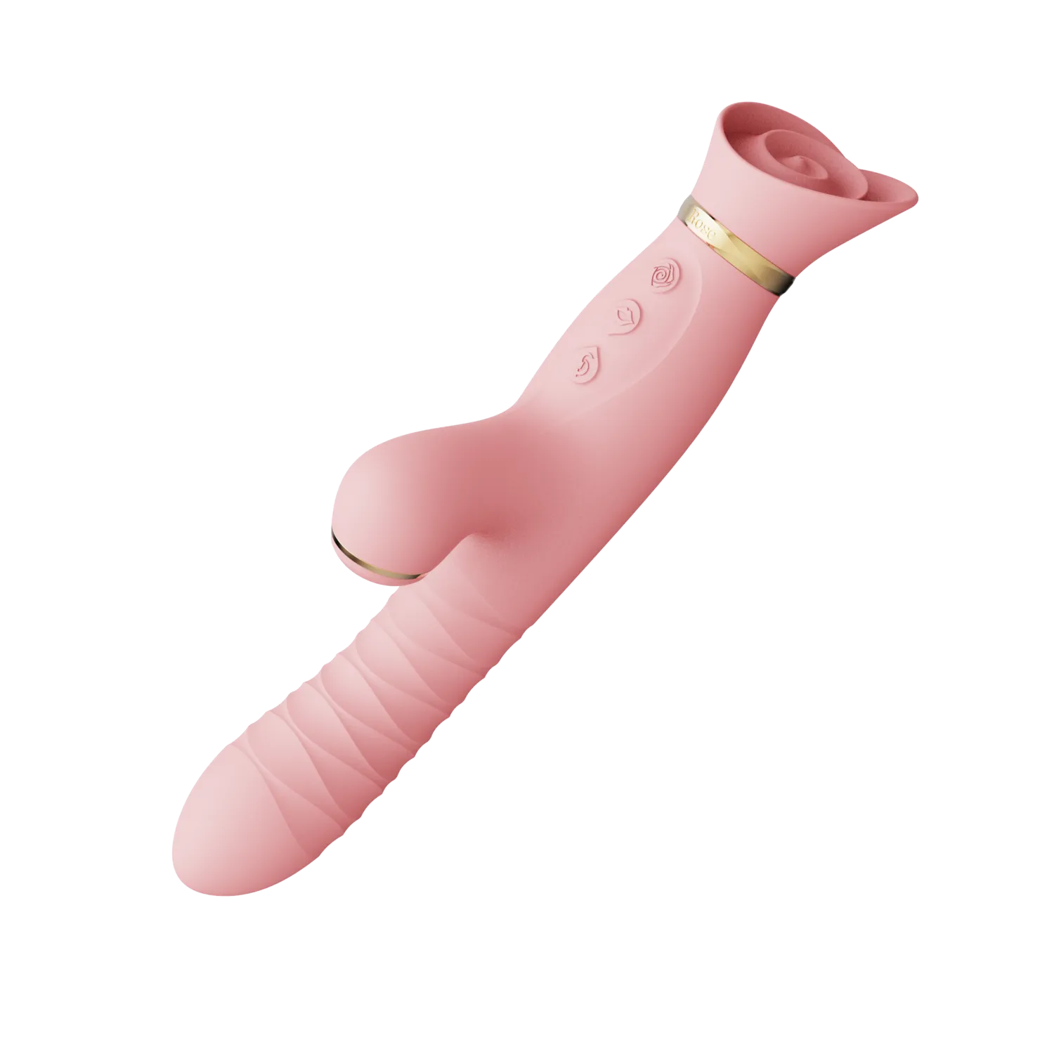 Zalo Rose Rabbit Thruster - Wibrator królik, Jasnoróżowy, 25 cm