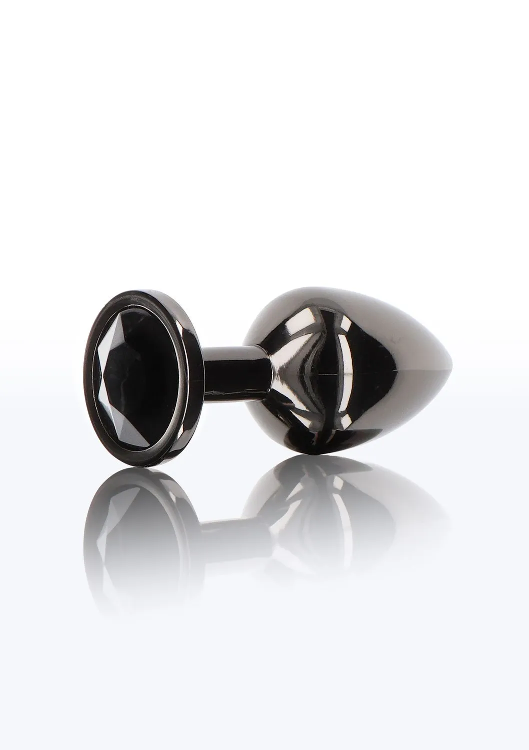Taboom Butt Plug With Diamond Jewel L - Korek analny, Czarny, 9.5 cm