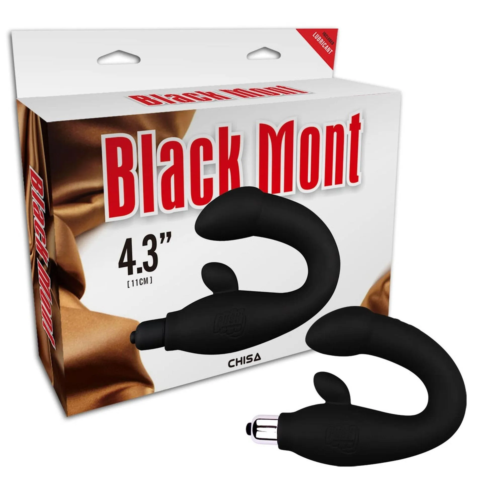 Стимулятор простаты Black Mont P-Spot Perineum Massager, 29 см (черный)