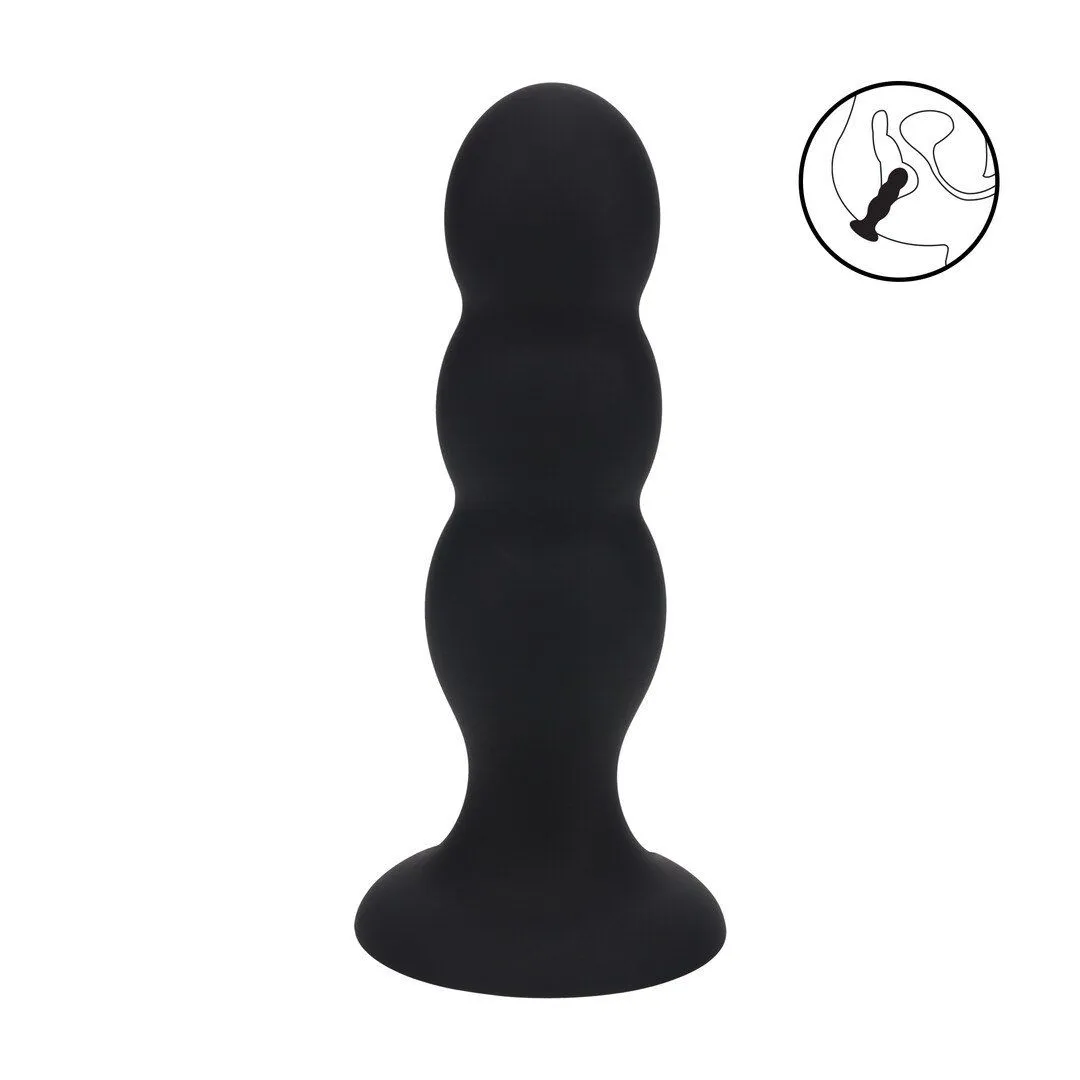 Анальна пробка Levelz Tri Rattle Liquid, 13.5 см (чорний)