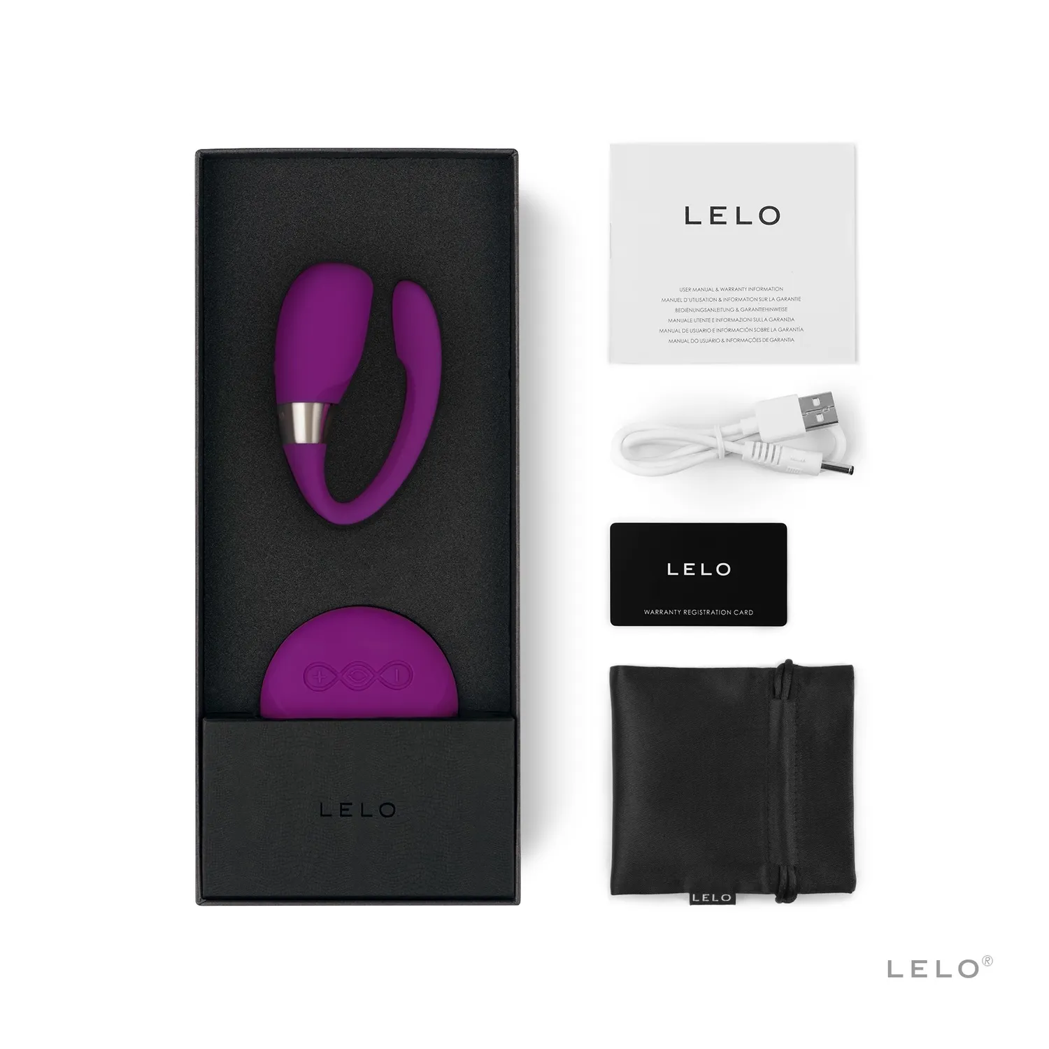 Масажер для пар LELO Tiani 3, 14,4 см (малиновий)