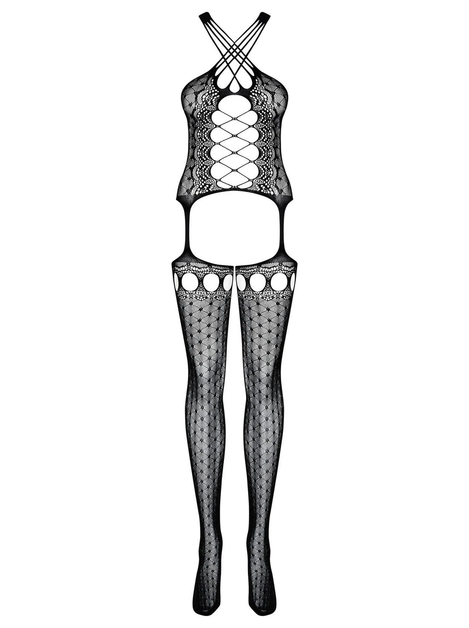 Бодистокинг Obsessive G313, S-L (черный)