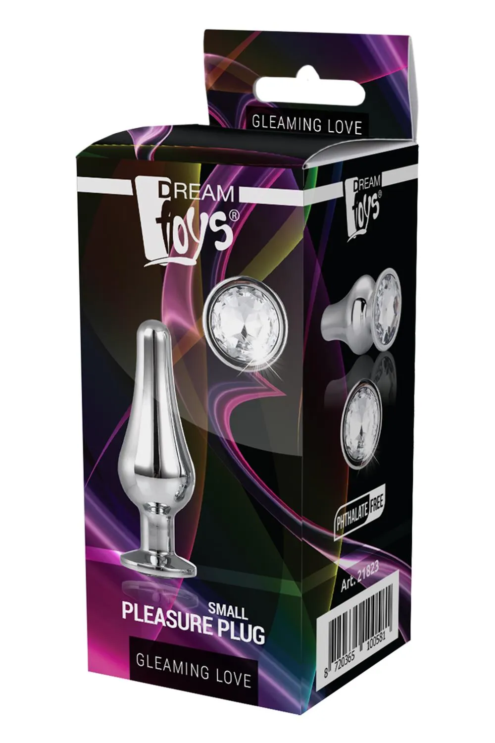 Dream Toys Gleaming Love Pleasure Plug - Korek analny, Srebro, 9 cm, S