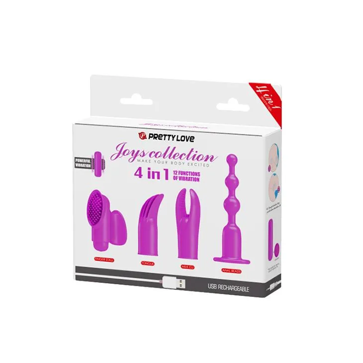 Набір вібраторів Pretty Love Toys Collection 4 in 1 (фіолетовий)