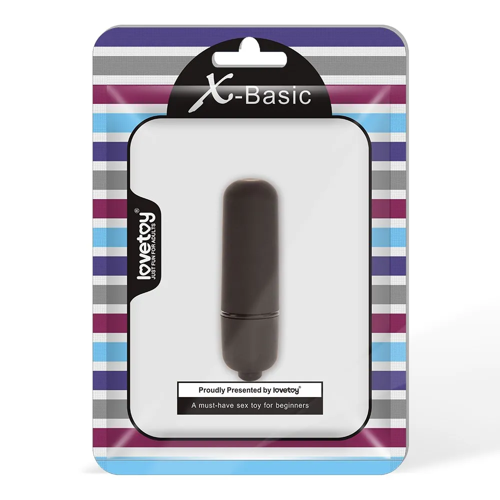 Мини-вибратор X-Basic Bullet Mini, 10 скоростей, 5.9 см (черный)