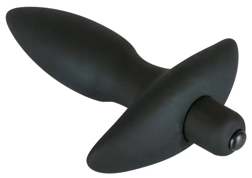 Анальная пробка с вибрацией Black Velvet S, 13 см (черный)