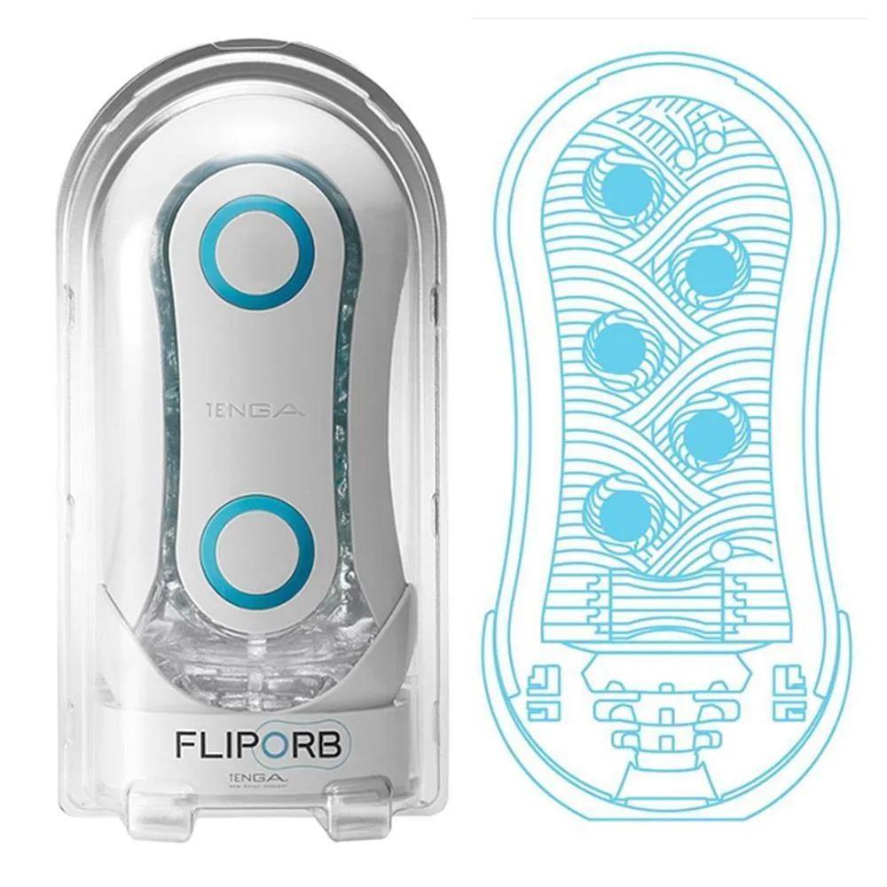 Мастурбатор Tenga Flip Orb Blue Rush (блакитний)