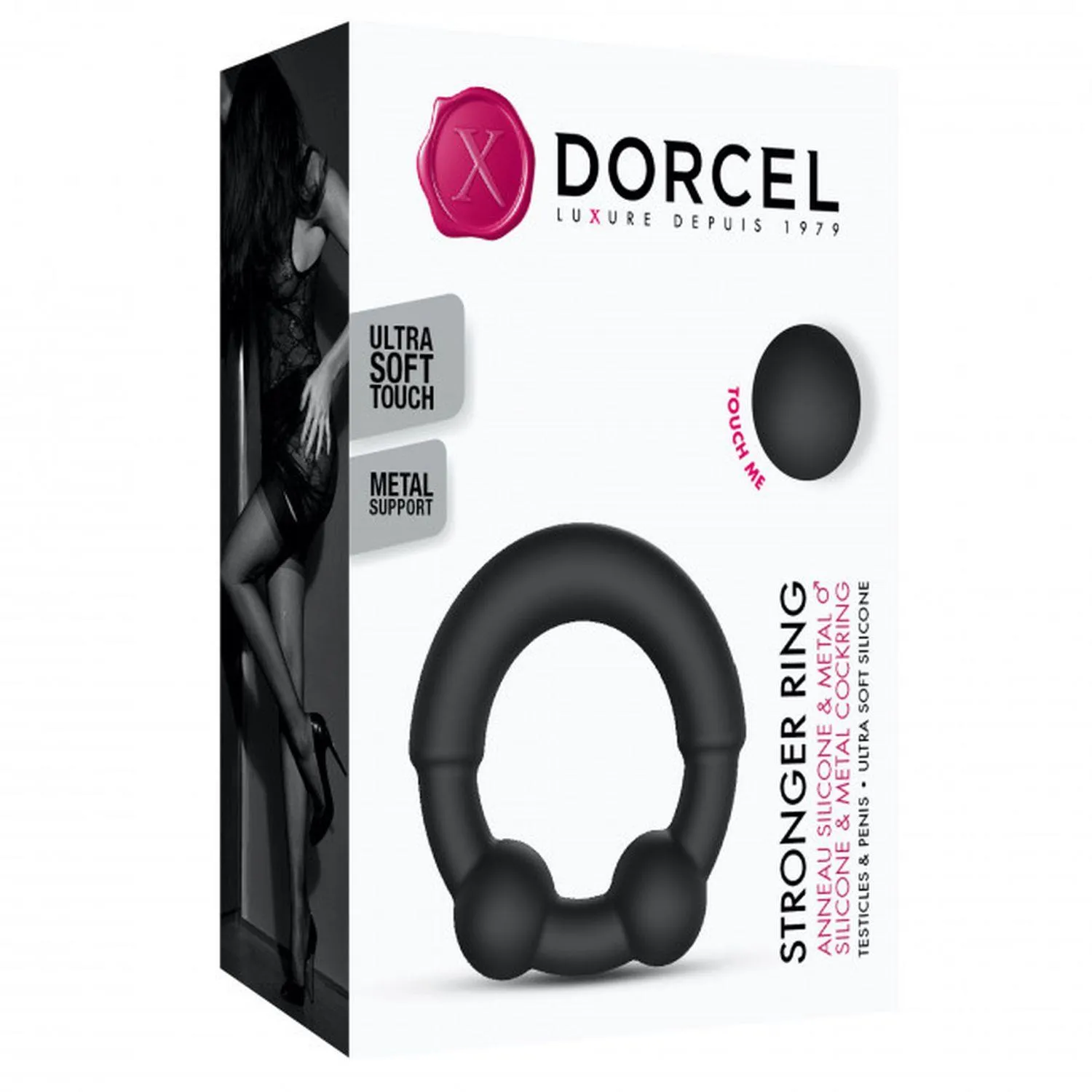 Dorcel Stronger Ring - Pierścień erekcyjny, Czarny, 6 cm