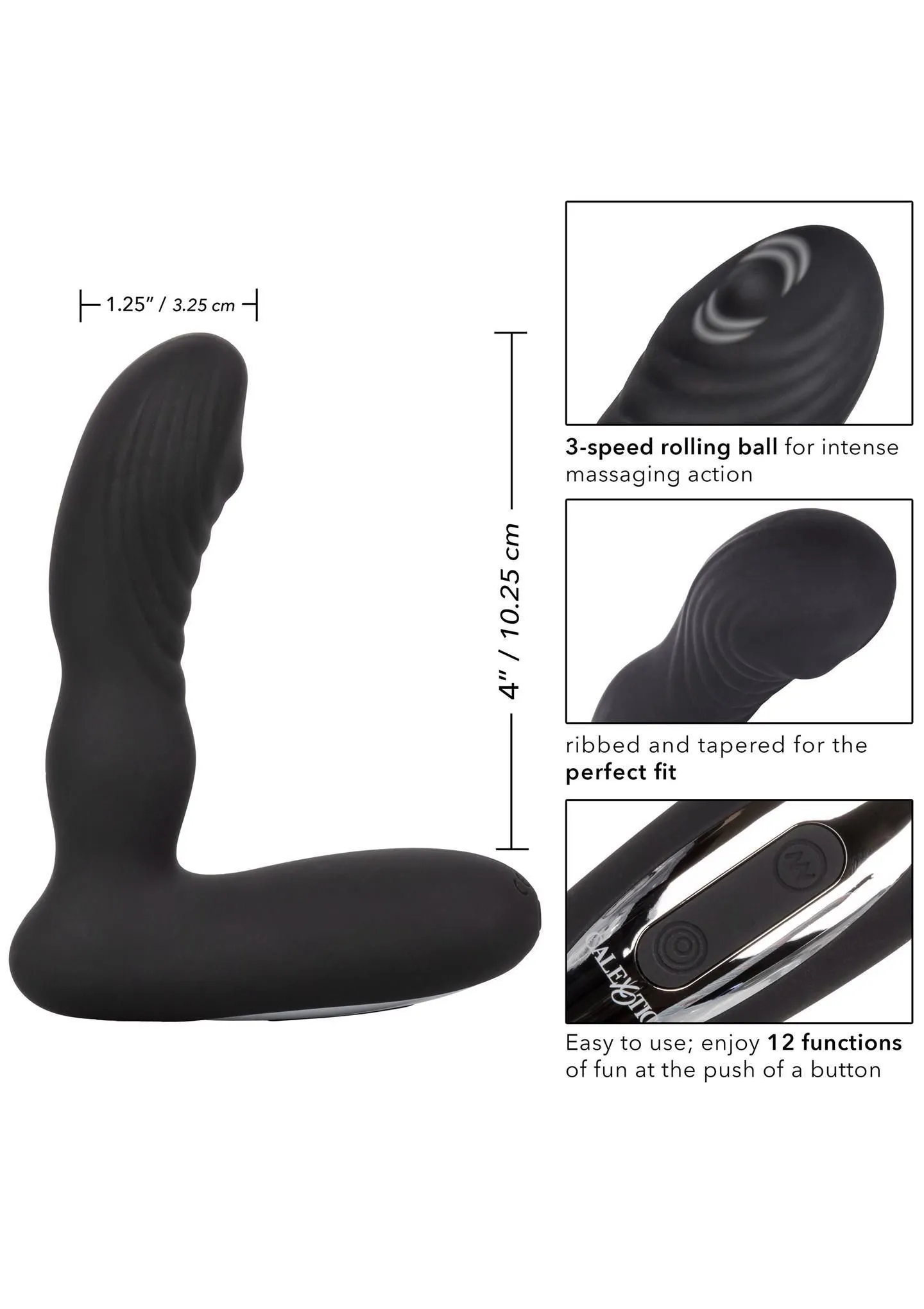 Стимулятор простати Wireless Pinpoint Probe, 12,7 см (чорний)