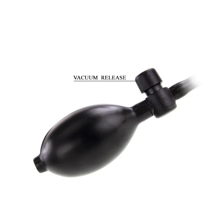 BAILE Inflatable Dong Vibration - Pompowany wibrator, W kolorze cielistym, 19 cm