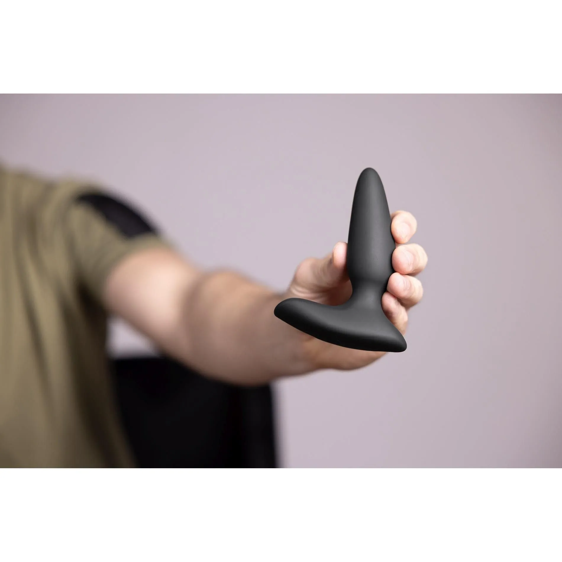 Loveline Smooth Plug - Korek analny, Czarny, 11 cm
