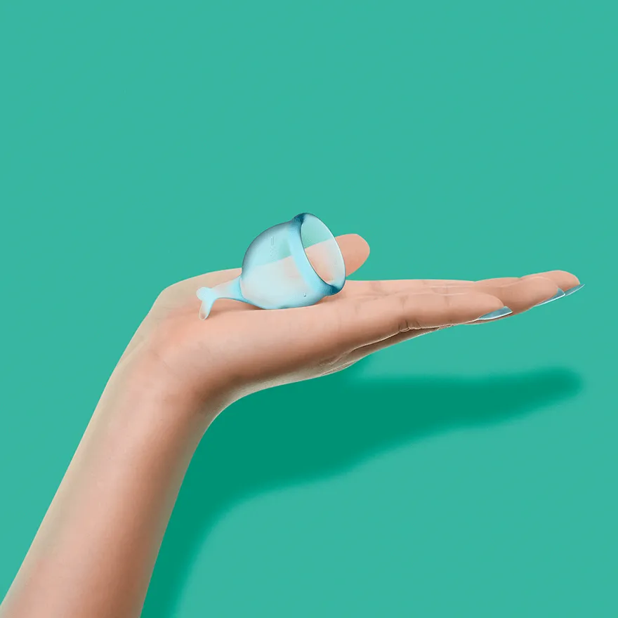 Менструальная чаша Satisfyer Feel Secure, 2 шт (голубой)
