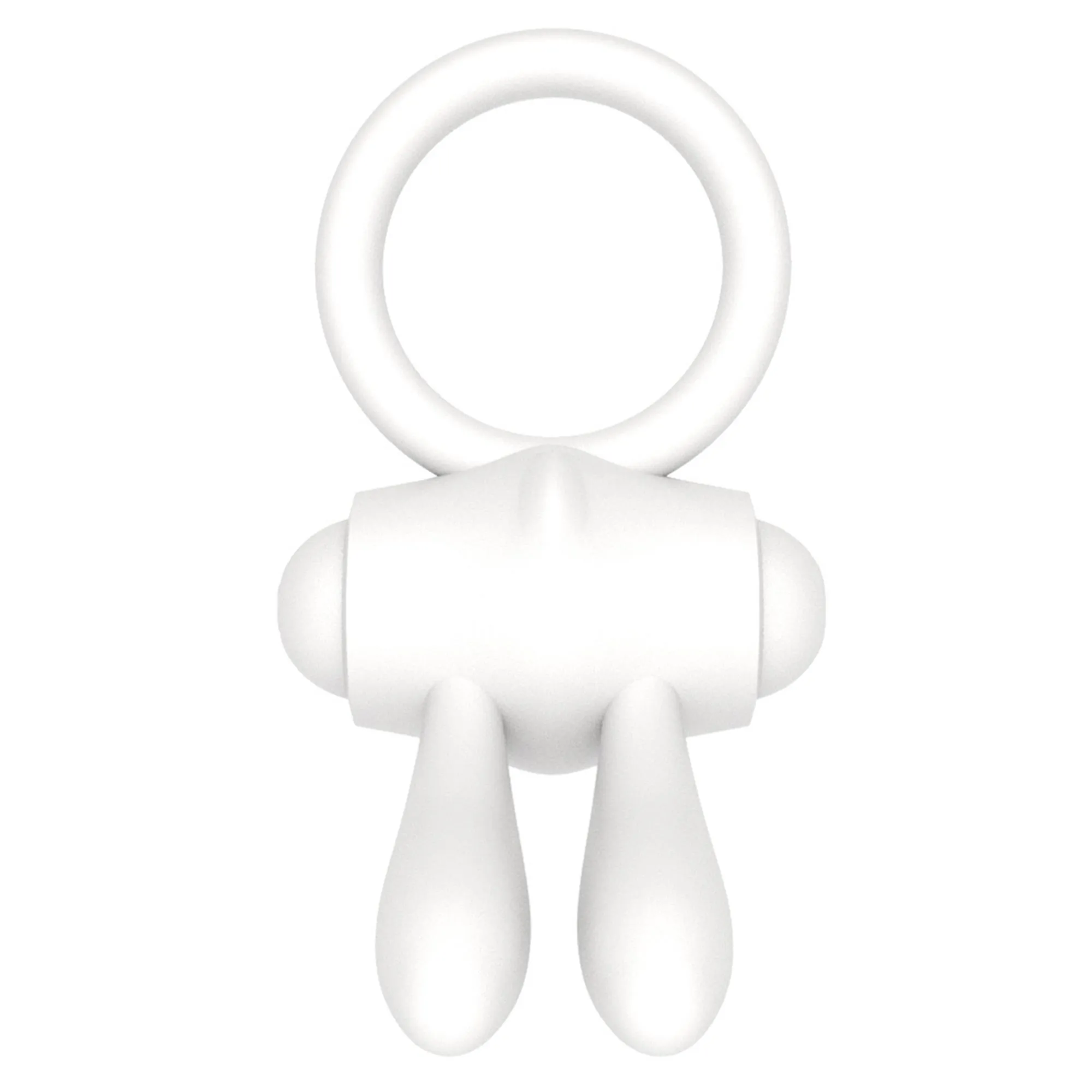 Lovetoy Power Clit - Wibrujący pierścień erekcyjny, Biały, 7, 5 cm