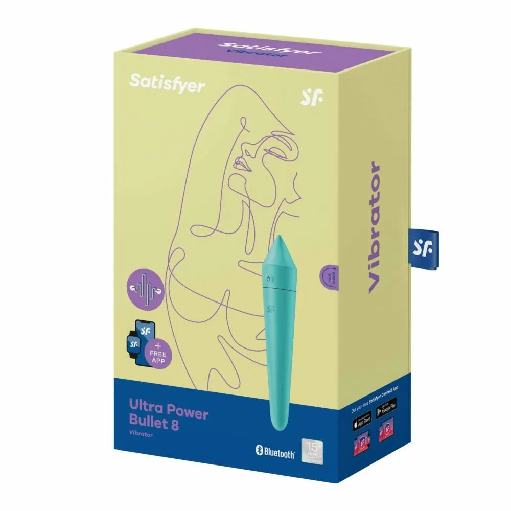 Satisfyer Ultra Power Bullet 8 - Mini-wibrator, Niebieski, 13, 6 cm