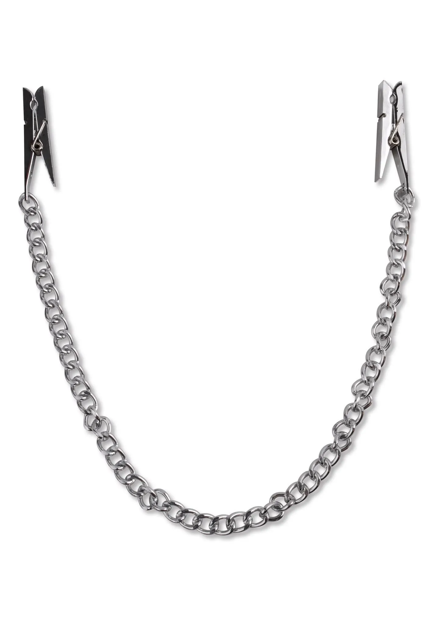 Затискачі для сосків з ланцюжком Fetish Fantasy Nipple Chain Clips (сріблястий)