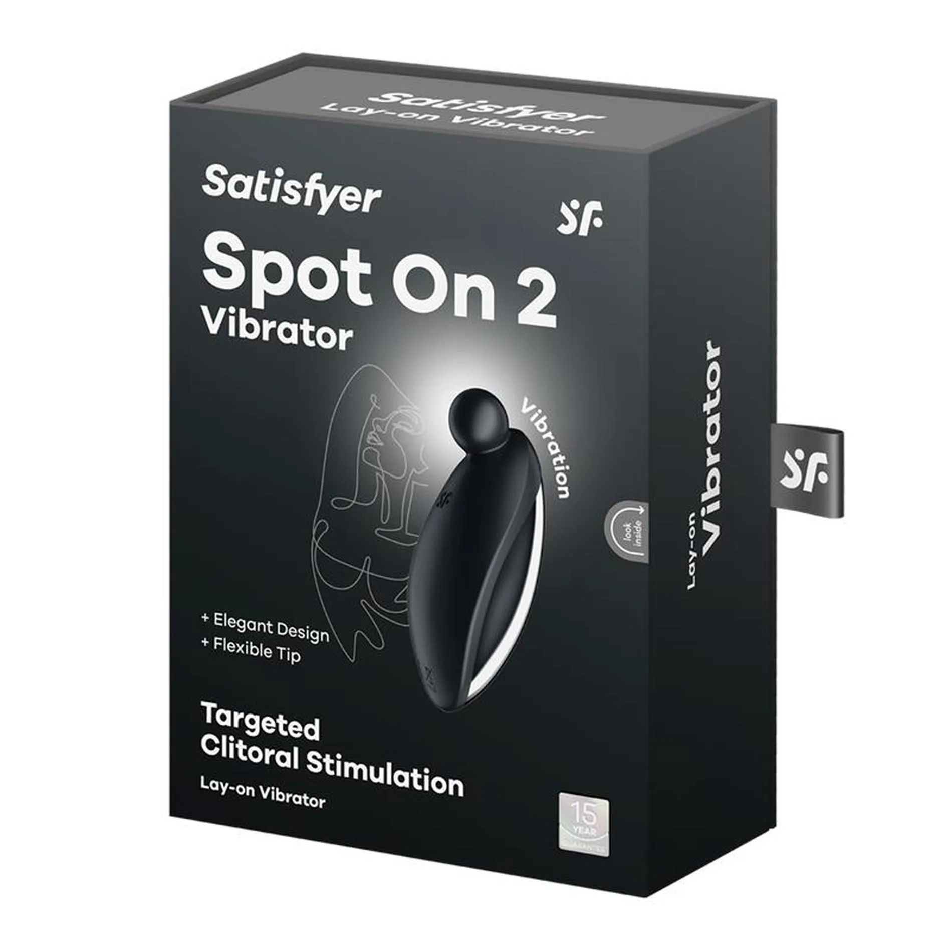 Satisfyer Spot On 2 - Wibrator łechtaczkowy, Czarny, 9 cm