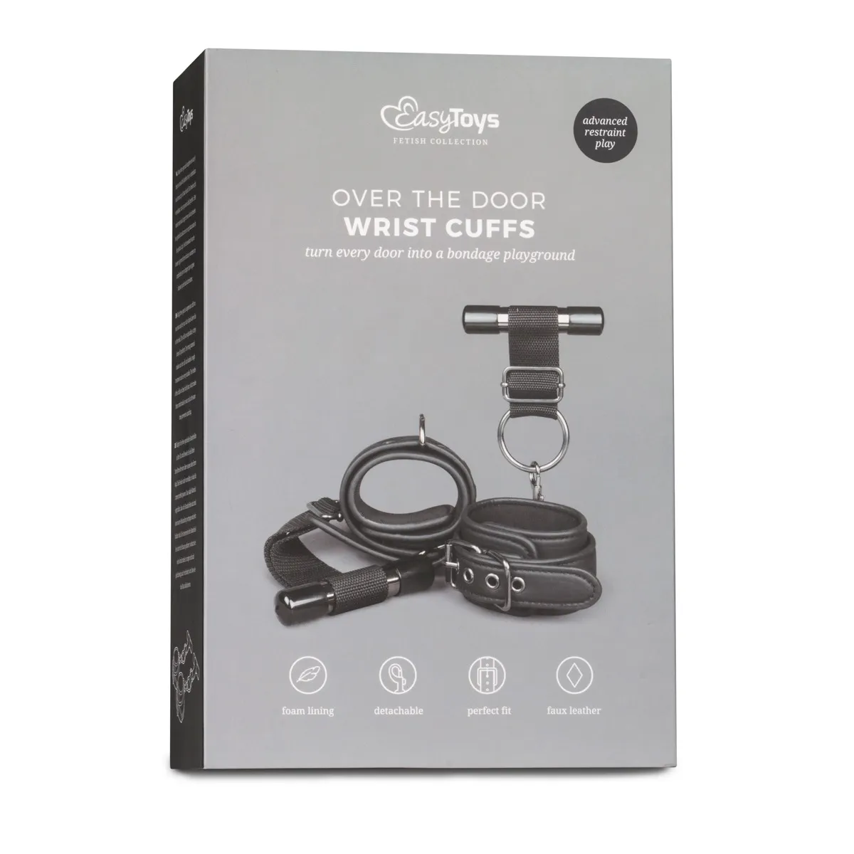 Easytoys Over the Door Wrist Cuffs - Kajdanki, Czarny