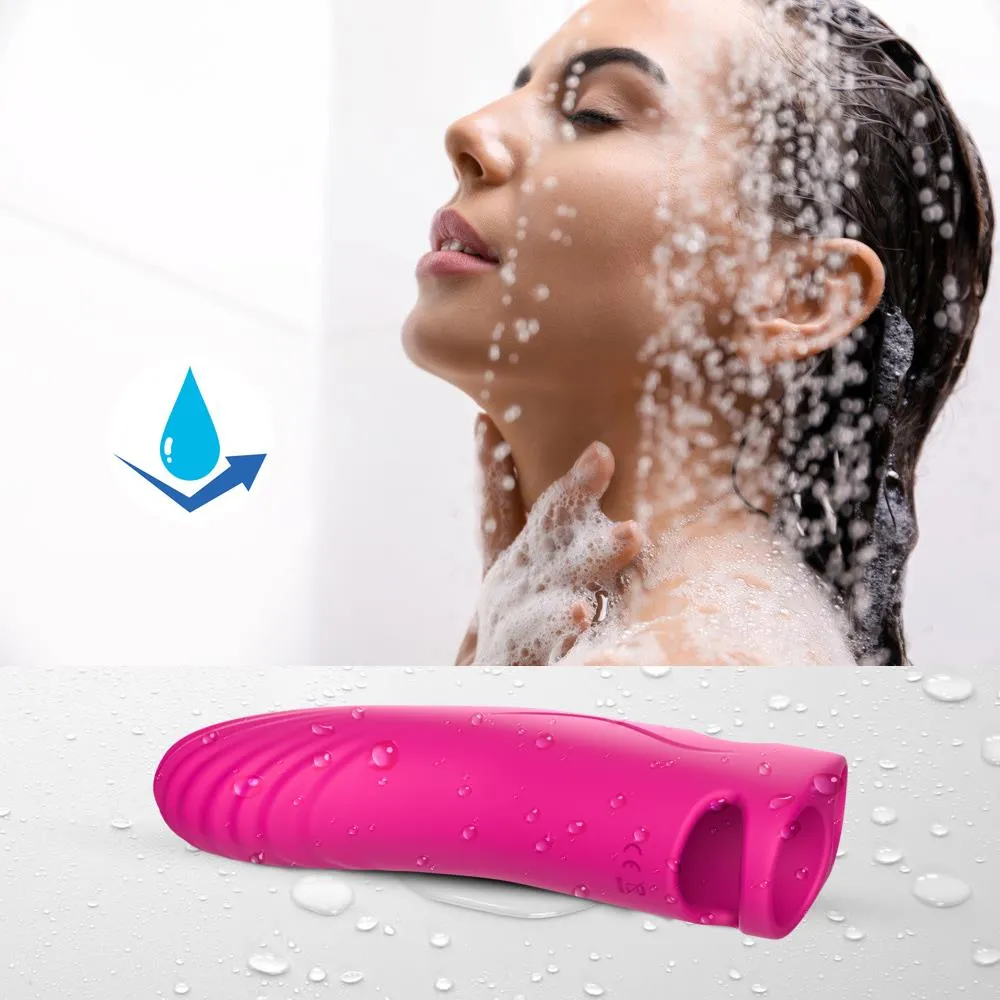 B - Series Joy Aurora - Wibrator na palec, Różowy, 11.8 cm