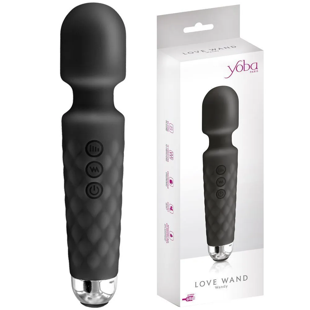 Вібромасажер Yoba Love Wand, 20 см (чорний)