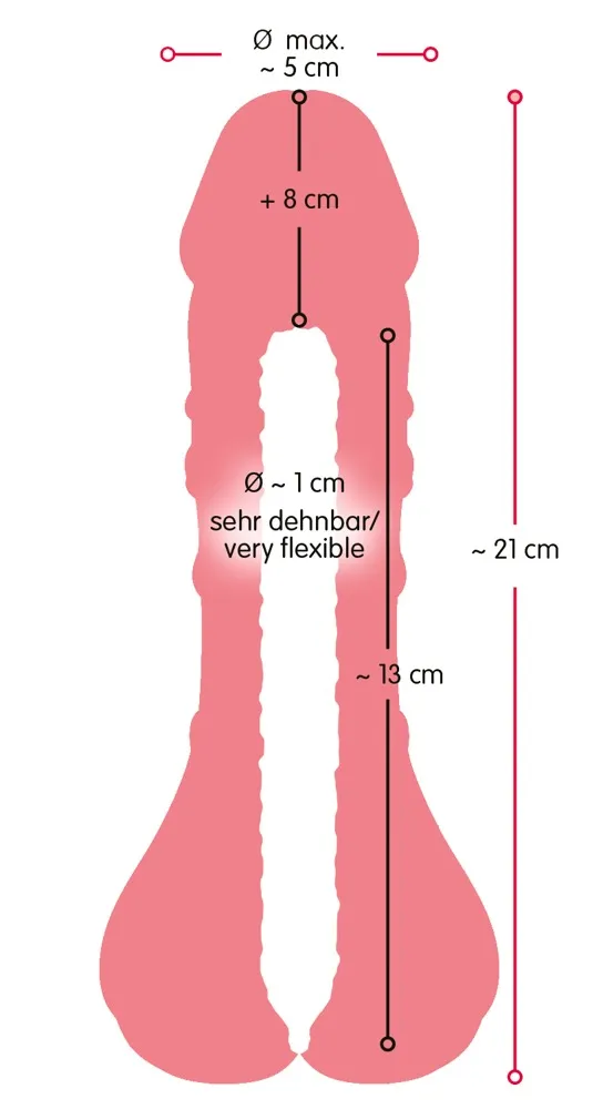 Nature Skin 2in1 Extension - Masturbator, W kolorze cielistym, 21 cm