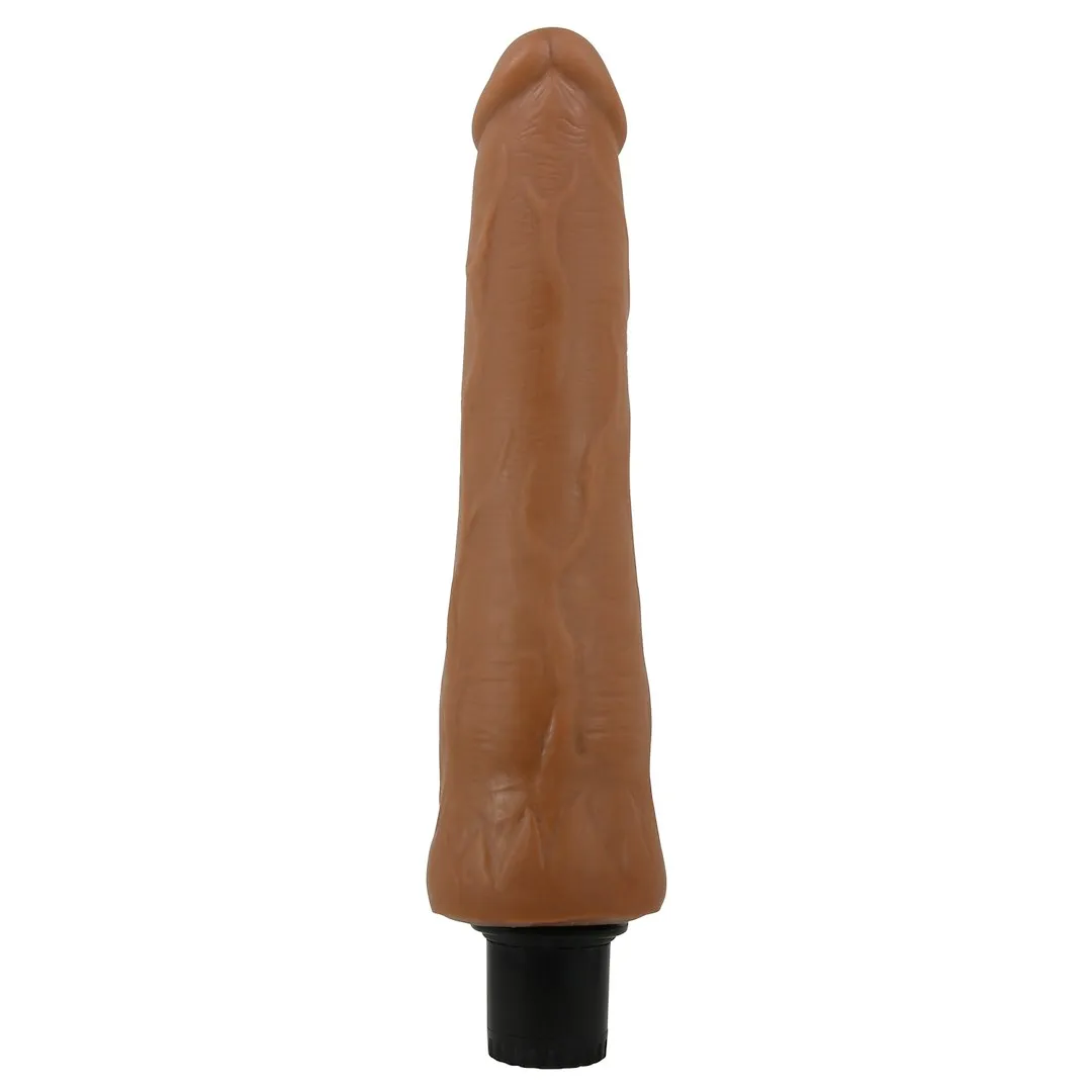 BAILE Sliding Skin Alfredo 9.8" - Wibrator, Brązowy, 25 cm
