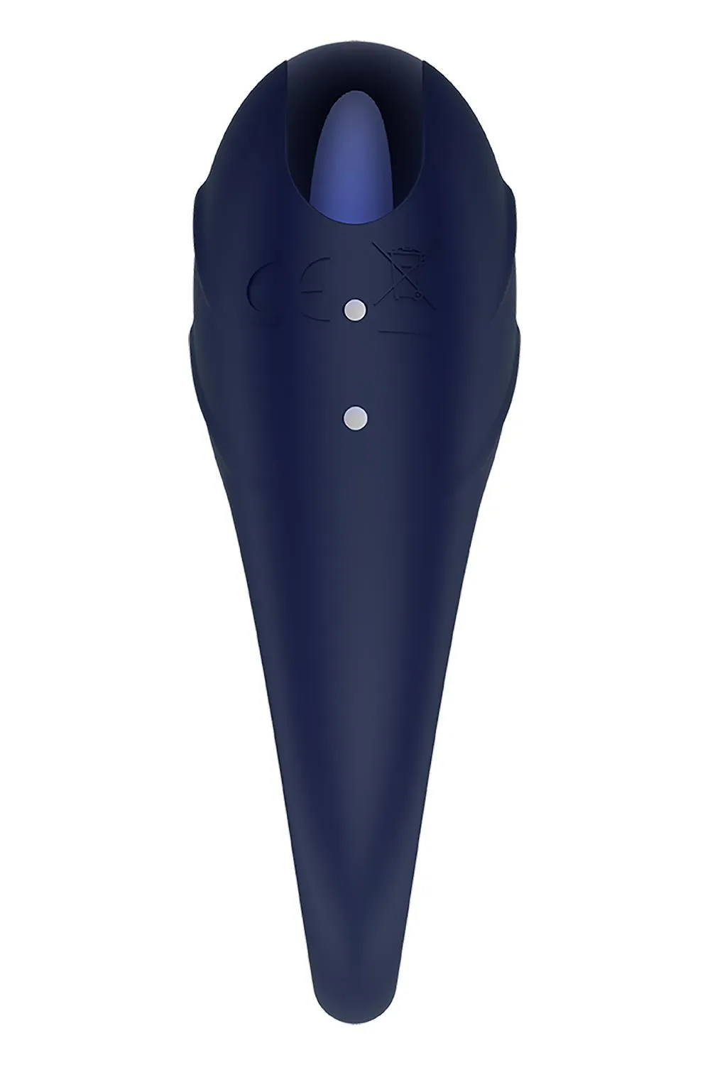 Виброкольцо Glam Vibrating Cockring, 7 см (синий)