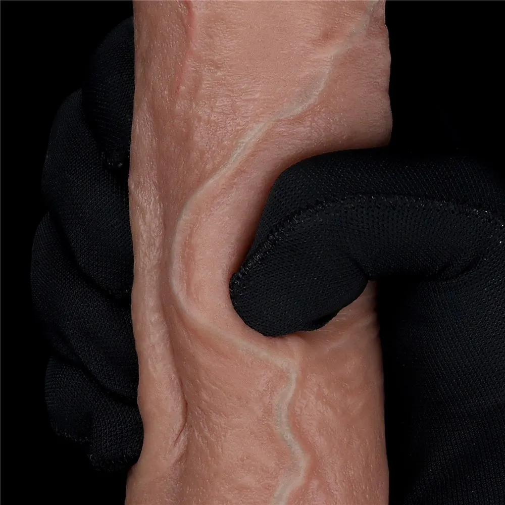 Фаллоимитатор Dildo 8.5'' Dual Layered Silicone Cock, 21.6 см (коричневый)