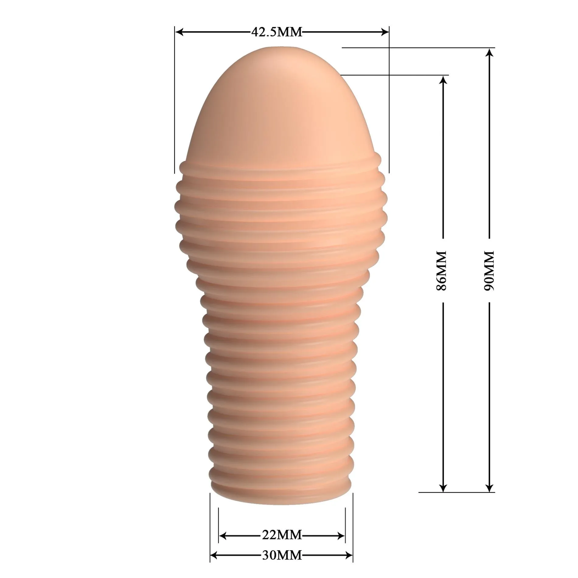Насадка на пенис Pretty Love Penis Sleeve Hoytt, 9 см (телесный)