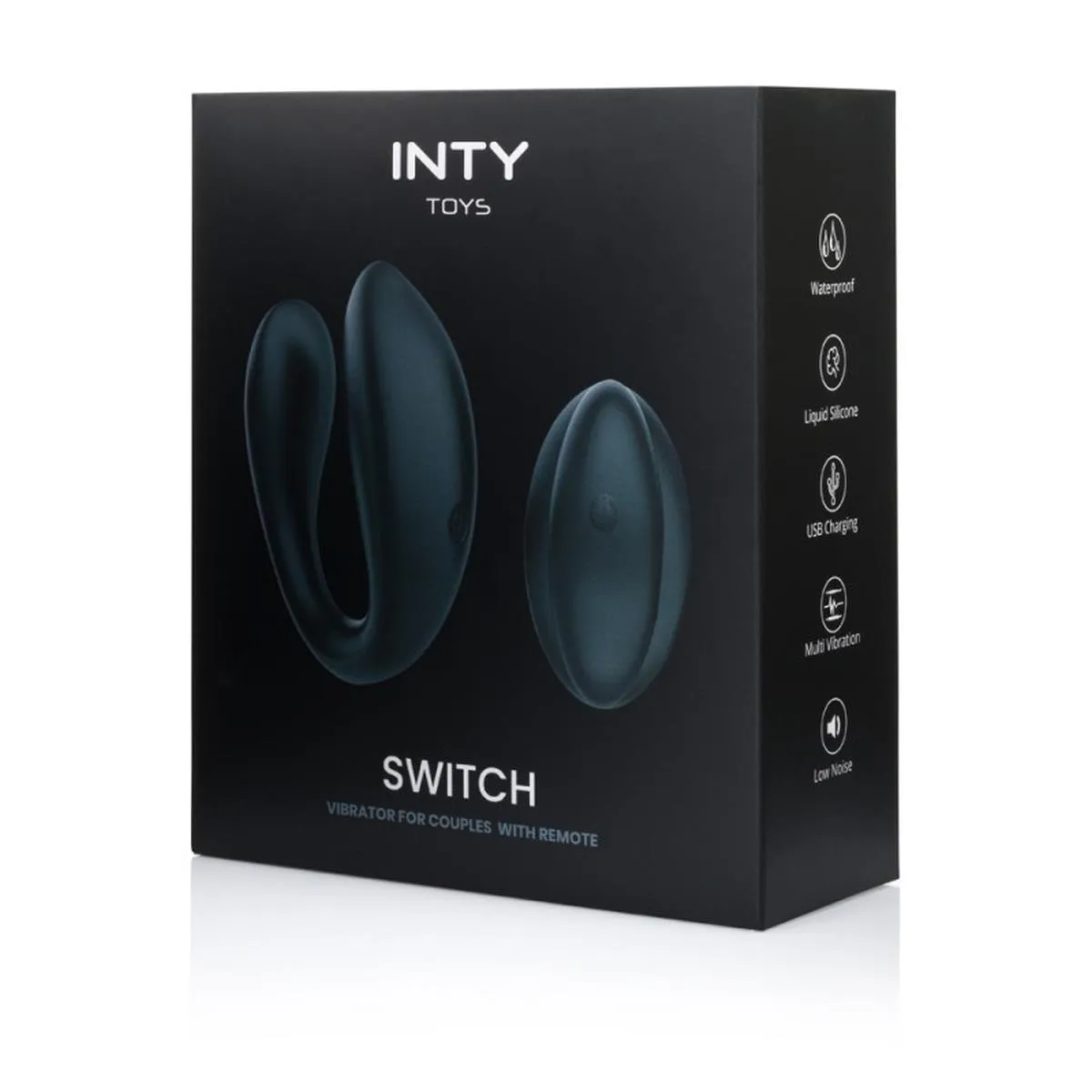 Вибратор для пары INTY Toys Switch, 8.5 см (черный)