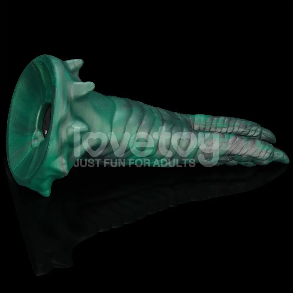 Lovetoy Double-Claw Savage Charm - Wibrator, Zielony, 19.4 cm