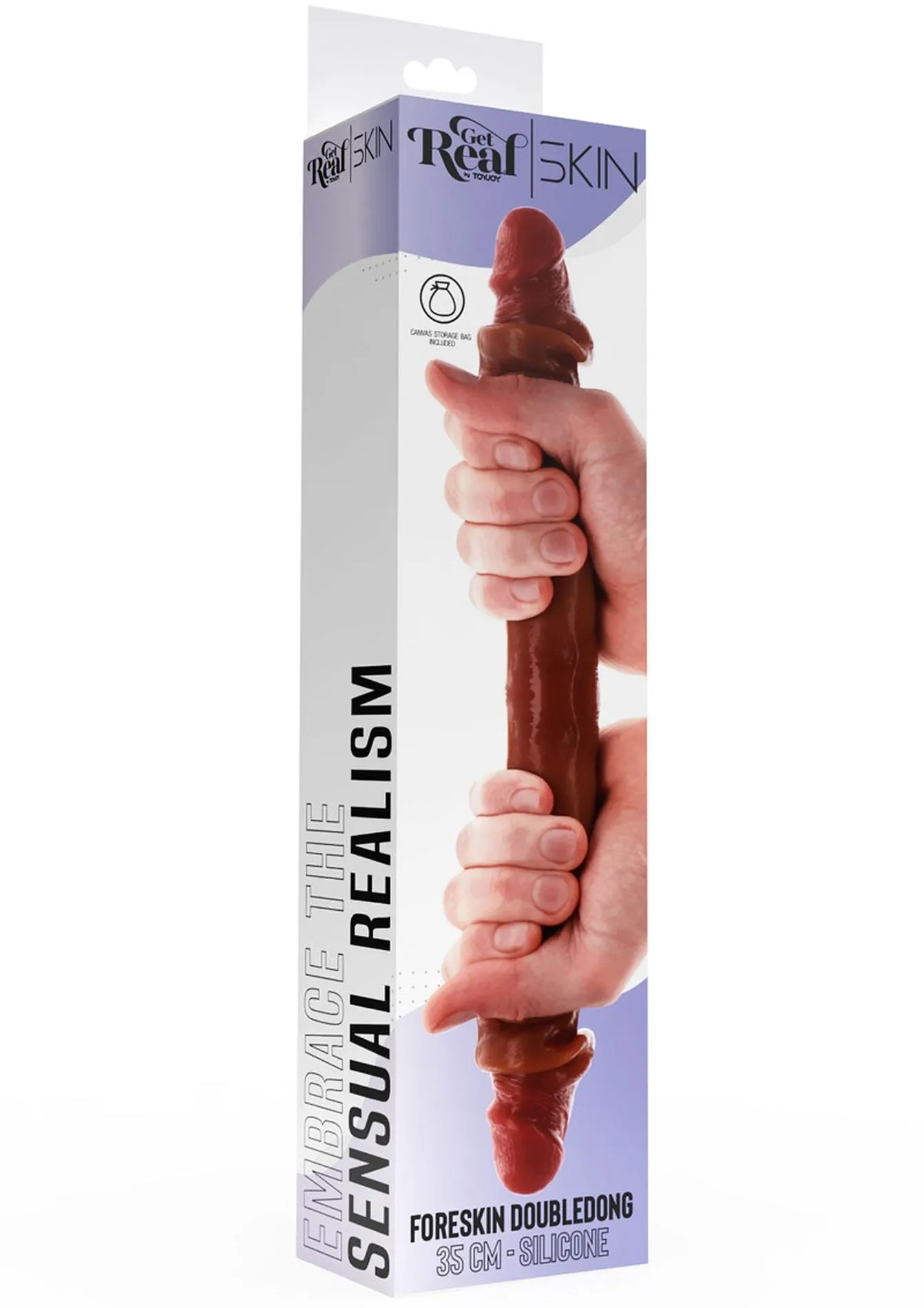 Фаллоимитатор Get Real Foreskin D-Dong, 35 см (коричневый)
