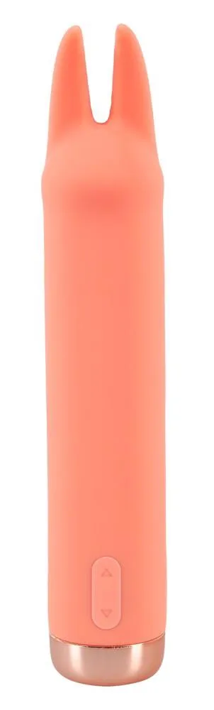 Вибратор для клитора Peachy Mini Tickle Bunny, 15,4 см (оранжевый)