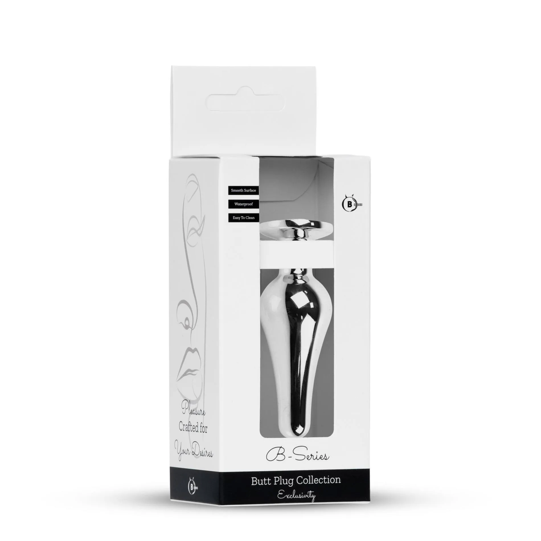 Анальная пробка B-Series HeavyFun Jewellery Silver Plug, 9.5 см (зеленый)