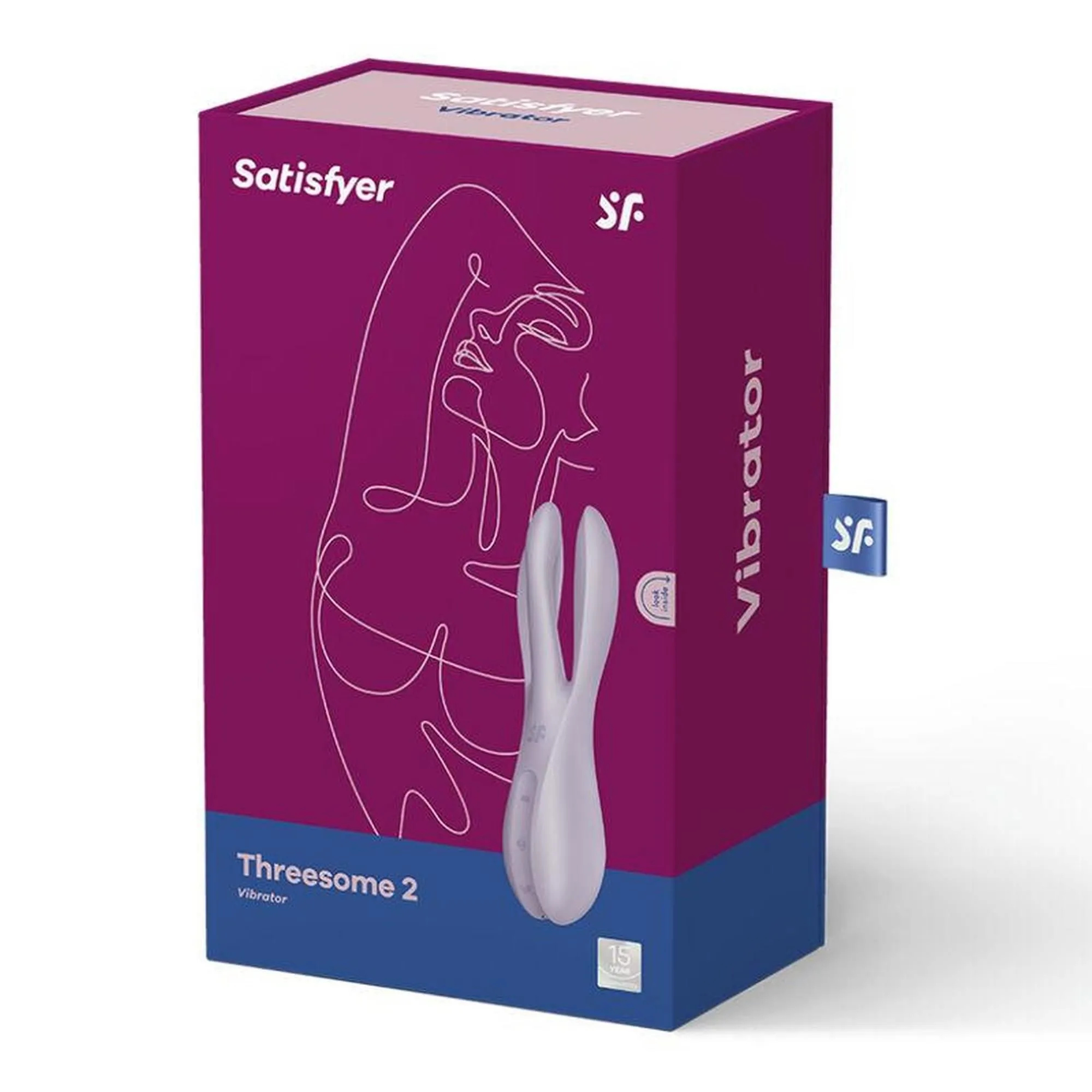 Wibrator Satisfyer Threesome 2, 14 см (фіолетовий)